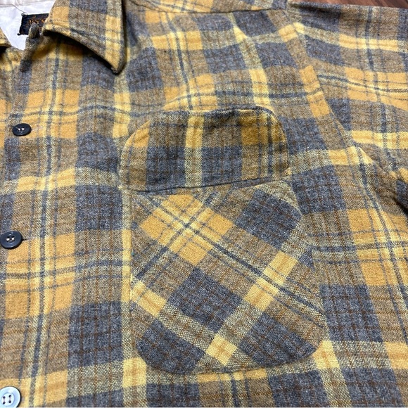 True Vintage 70s / 80s Wool Flannel Plaid Shirt St Moritz Men’s Medium - Picture 4 of 11